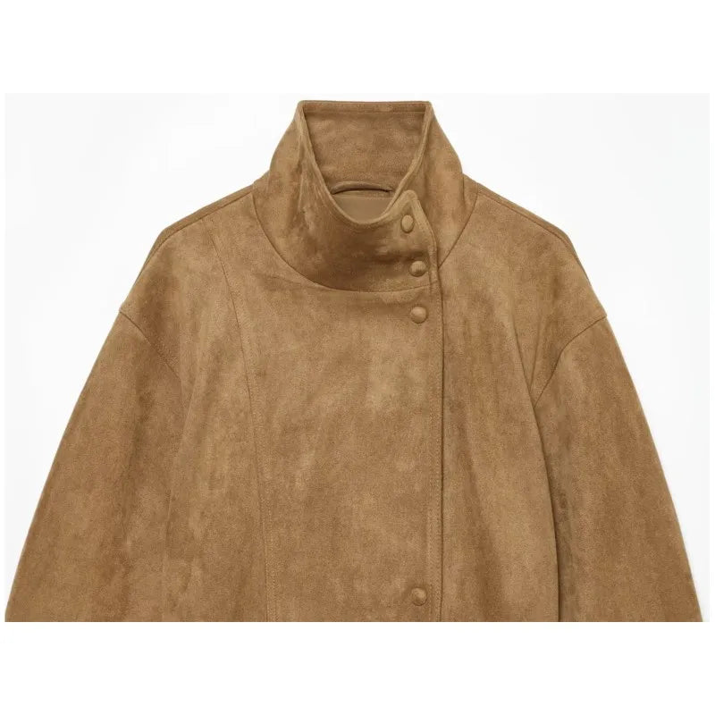 Women's High Neck Faux Fur Coat