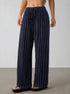 Women's Wide Leg Striped Trousers