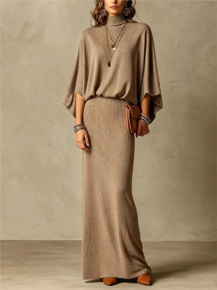 Women's Batwing Knit Skirt Set