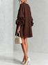 Women's Lantern Sleeve Linen Mini