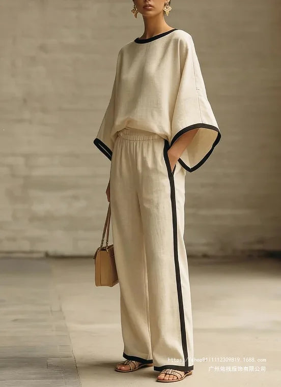 Women's Batwing Linen Two Piece