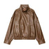 Women's Oversized Leather Look Jacket