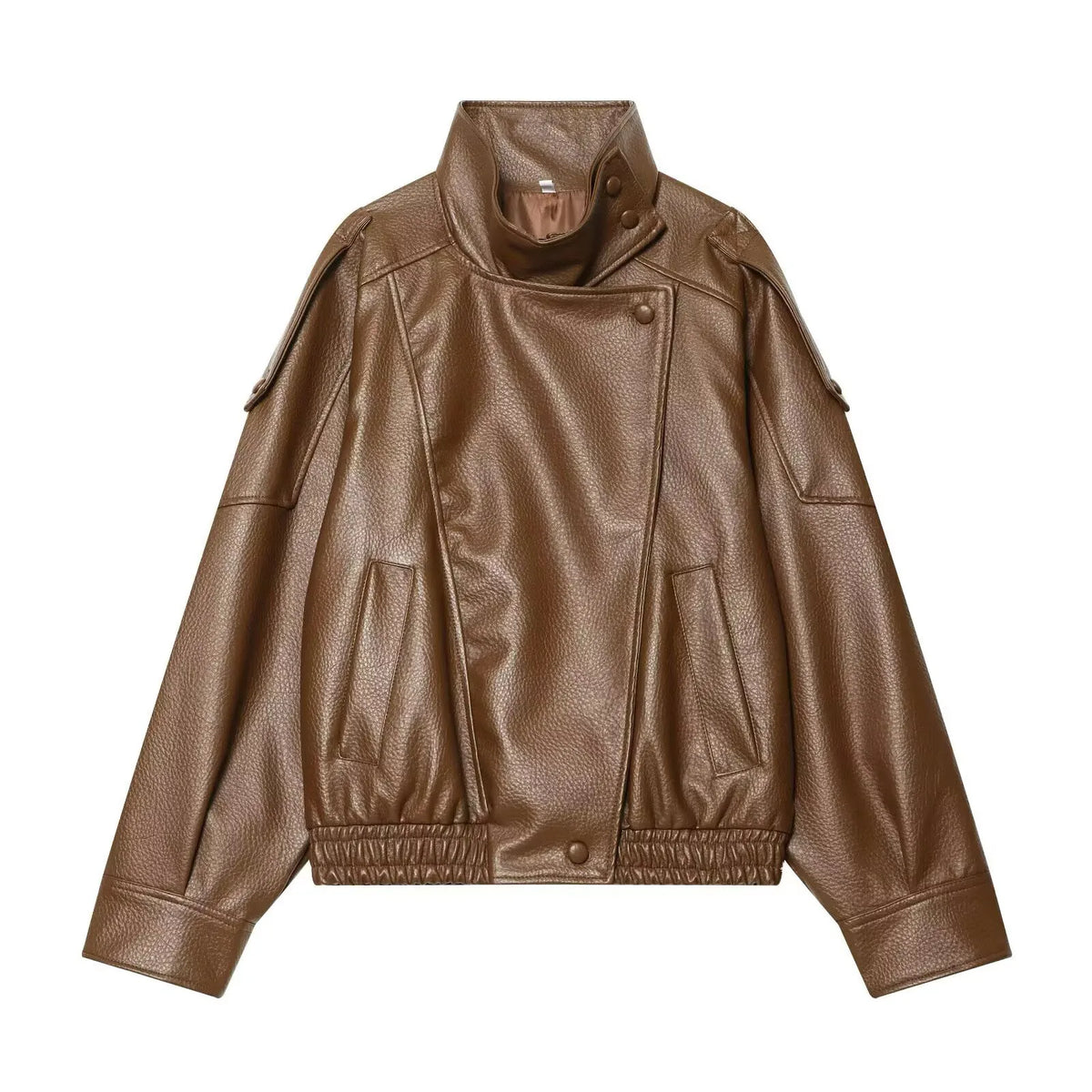 Women's Oversized Leather Look Jacket