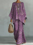 Women's Printed Wide Leg Two Piece