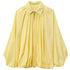 Women's Puff Sleeve Oversized Bomber