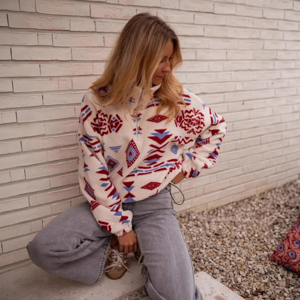 Women's Printed Fleece Two Piece