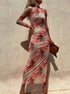Women's Long Sleeve Mesh Midi