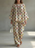 Women's Printed Wide Leg Two Piece
