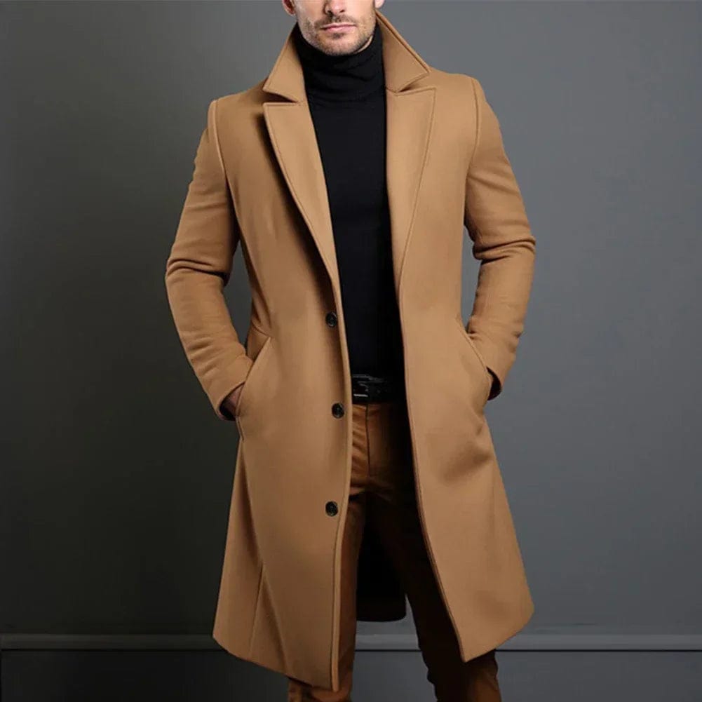 Men’s Formal Long Coat | Refined Outerwear