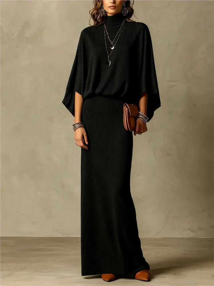 Women's Batwing Knit Skirt Set