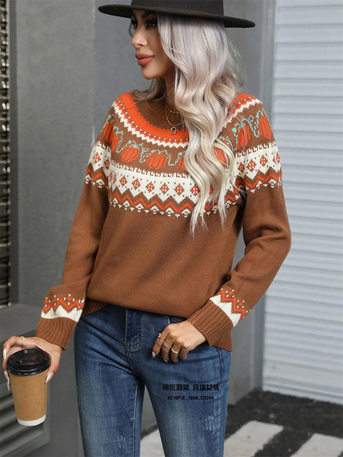 Women's Soft Loose Crew Knit