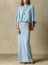 Women's Batwing Knit Skirt Set