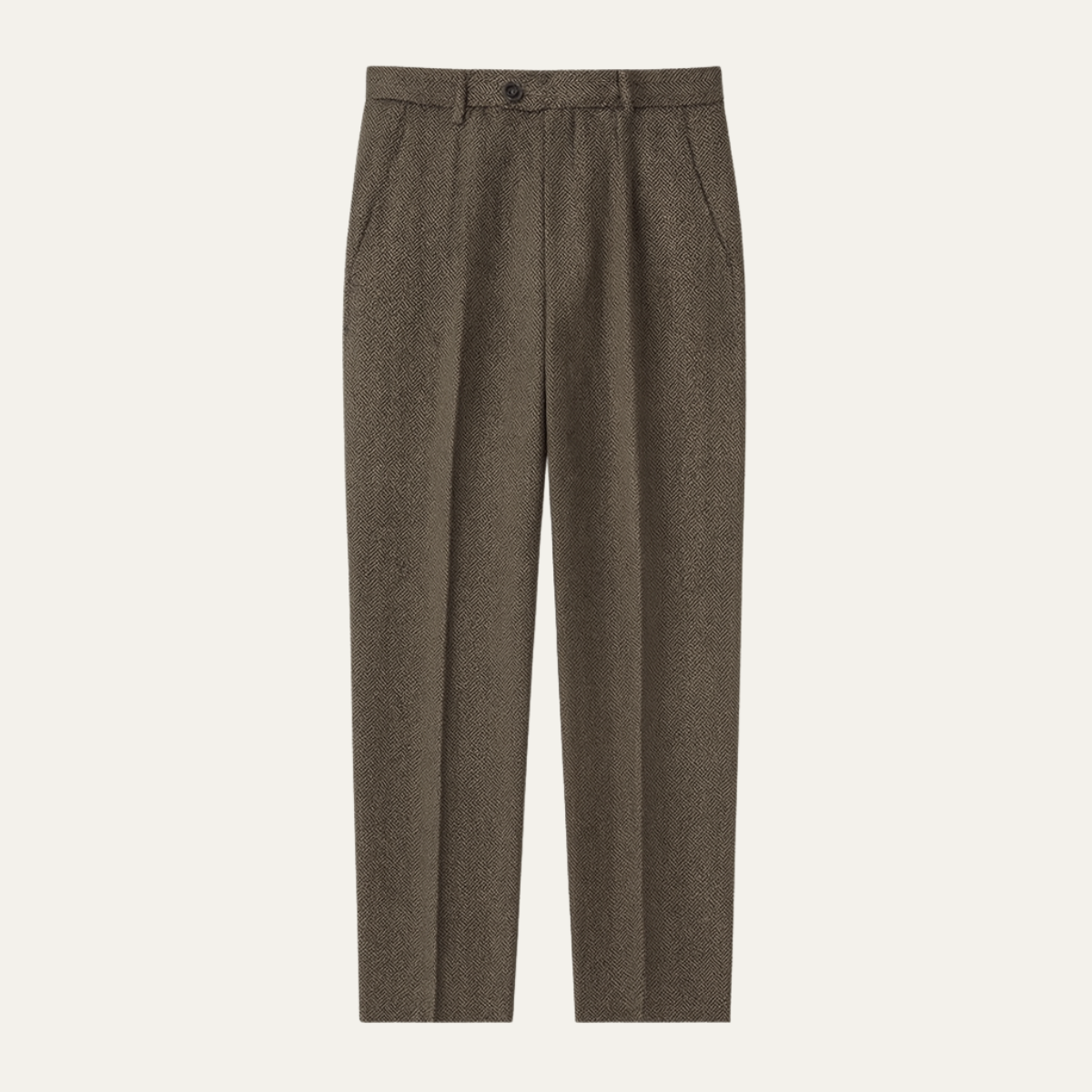 The Subiaco Men’s Business Tailored Herringbone Pleated Dress Pants