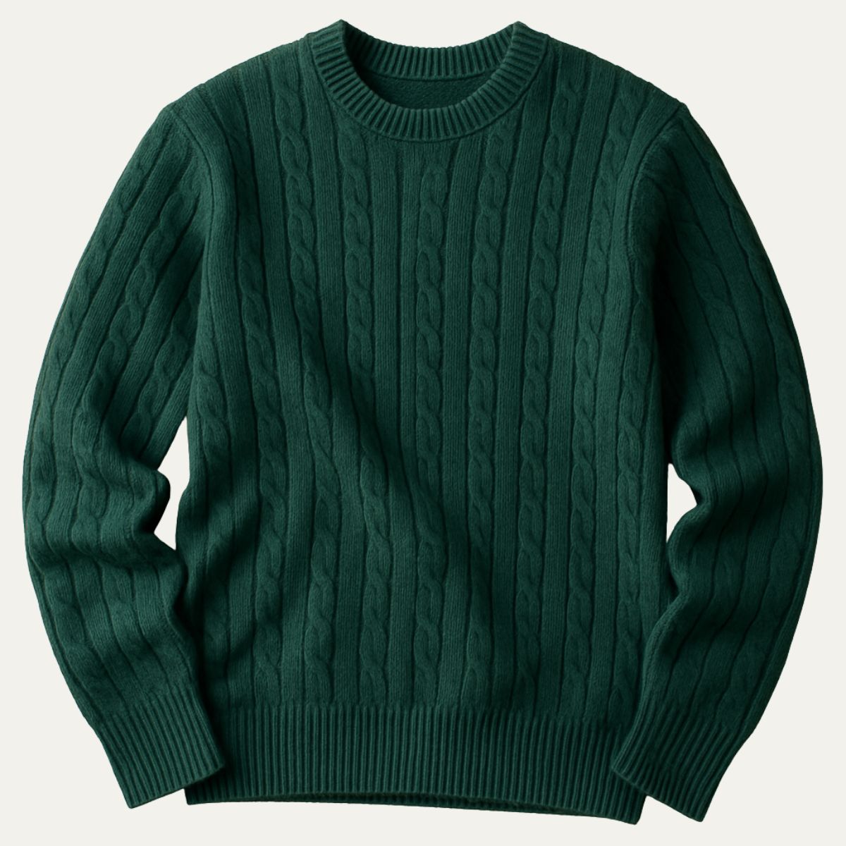 The Versailles Cashmere Merino Wool Knit Sweater for Men Green