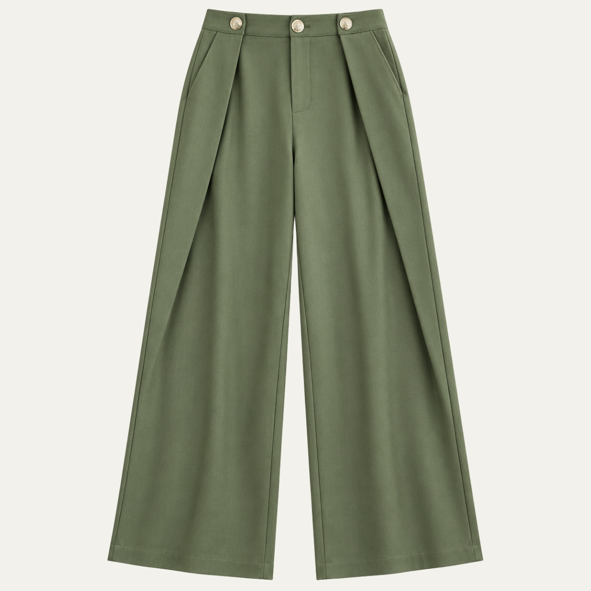 Women's Pleated Drape Wide Leg Pants