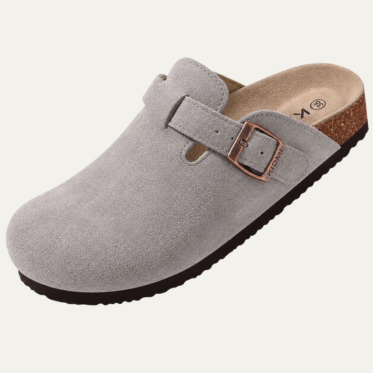 Men's Supportive Cork Clogs – Suede Buckle