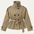 Women's Cropped Trench with Belt