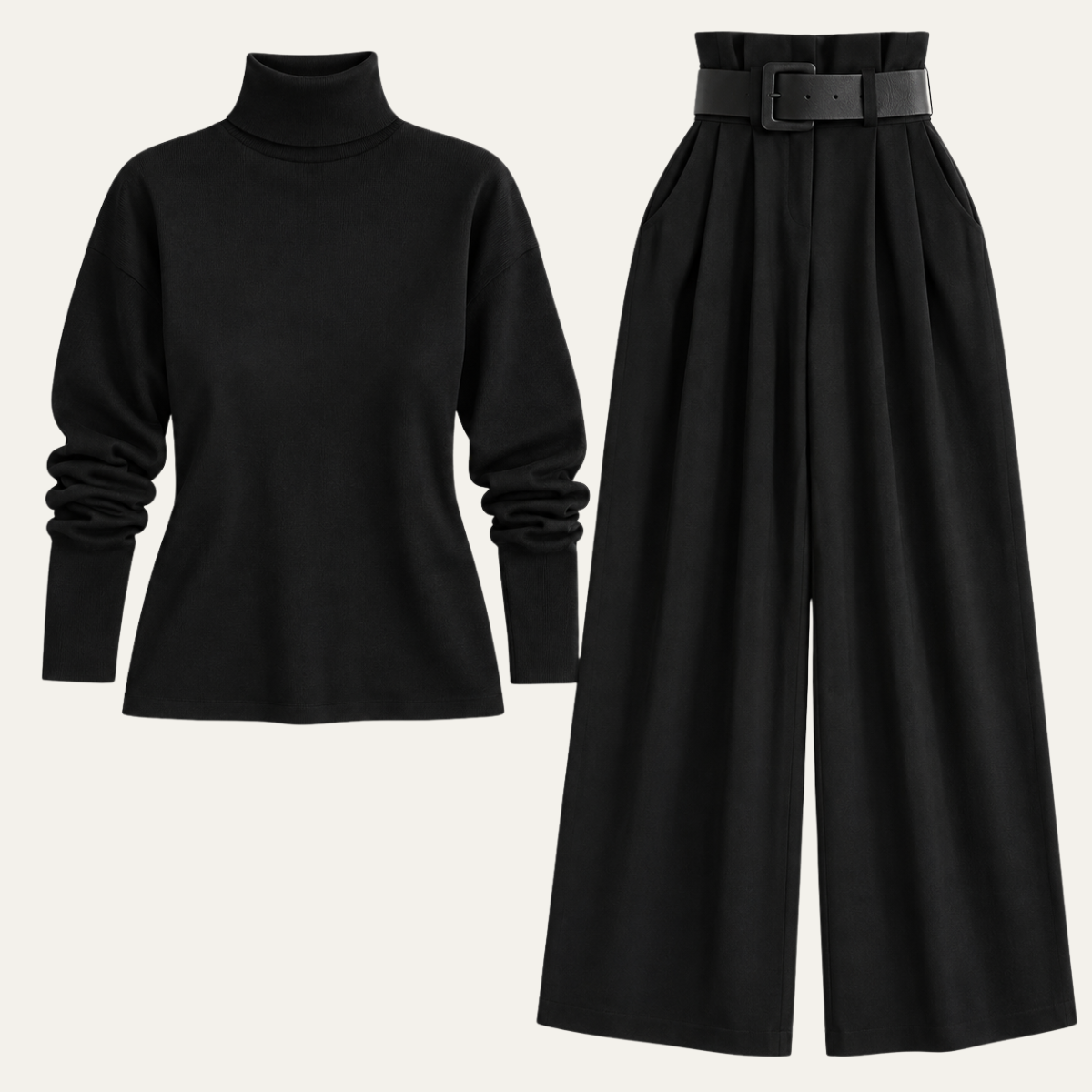 Women's High Waist Skirt Two Piece