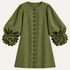 Women's Lantern Sleeve Linen Mini