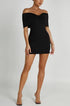 Women's Off Shoulder Mini Dress with Bow