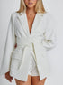 Women's Belted Blazer with Tie Waist