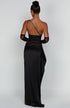 Women's One Shoulder Satin Evening Dress