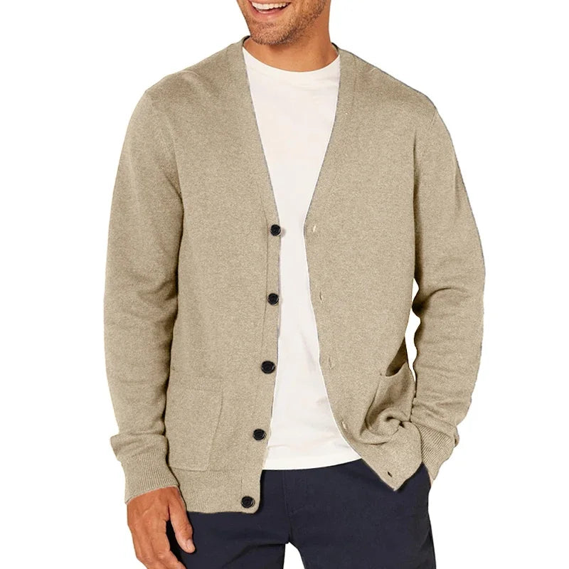 Men's Knit Cardigan Sweater – Full Placket