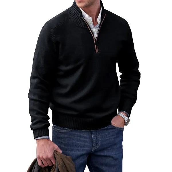 Men's Cashmere zip-up sweater
