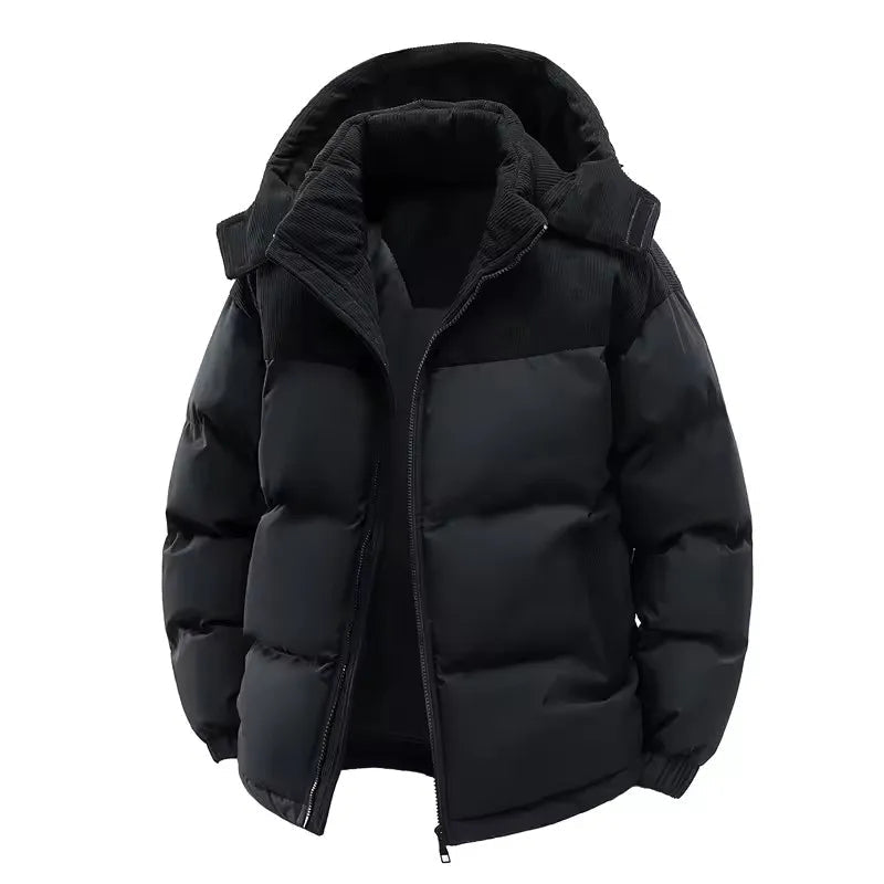 Men's Hooded Puffer Coat – Quilted Winter