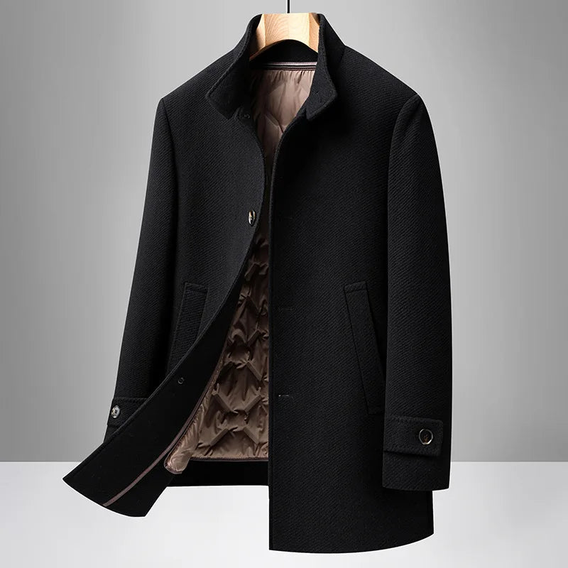 Men's Insulated Wool Dress Coat