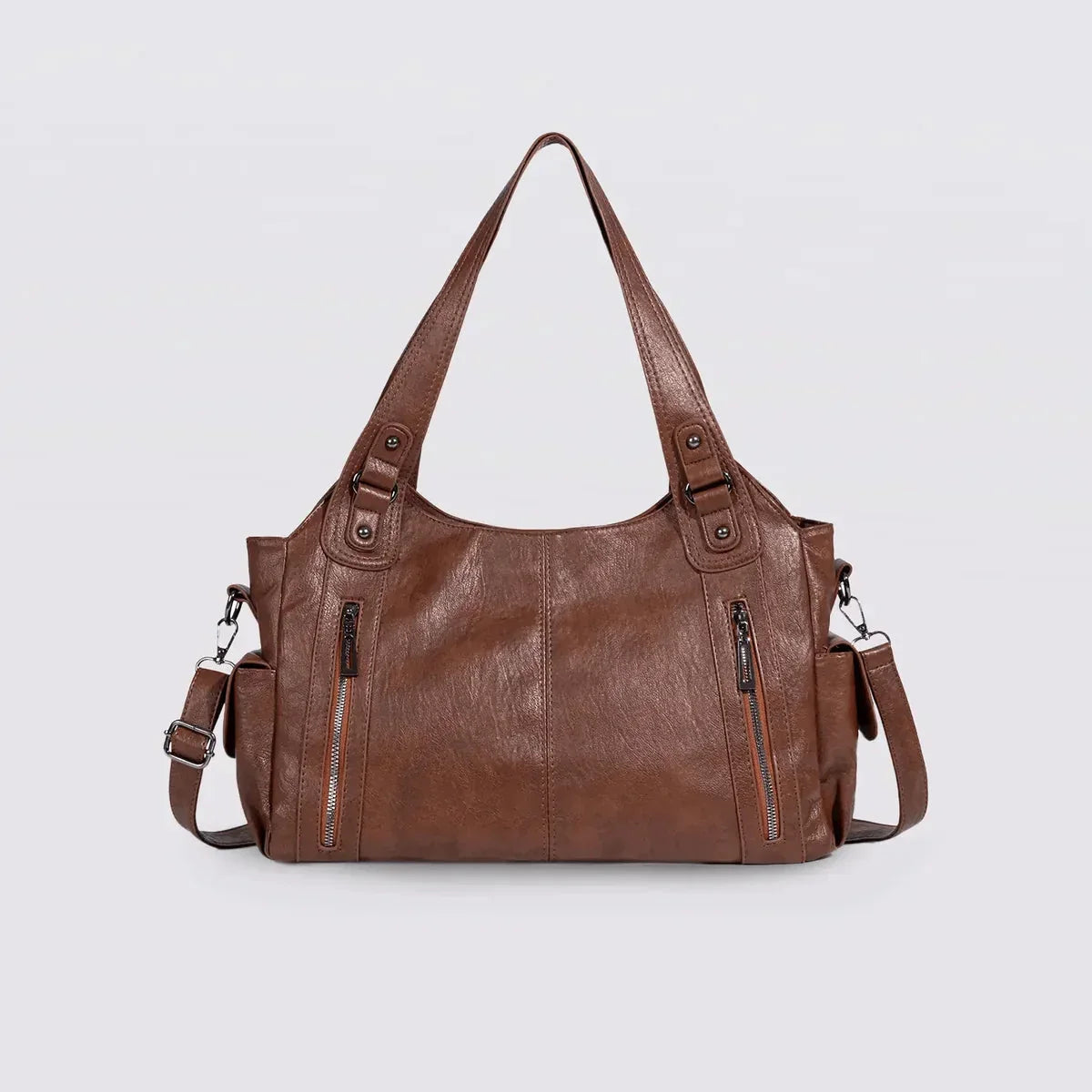 Classic Everyday Tote – Stylish and Roomy Shoulder Bag Crafted from Soft Vegan Leather