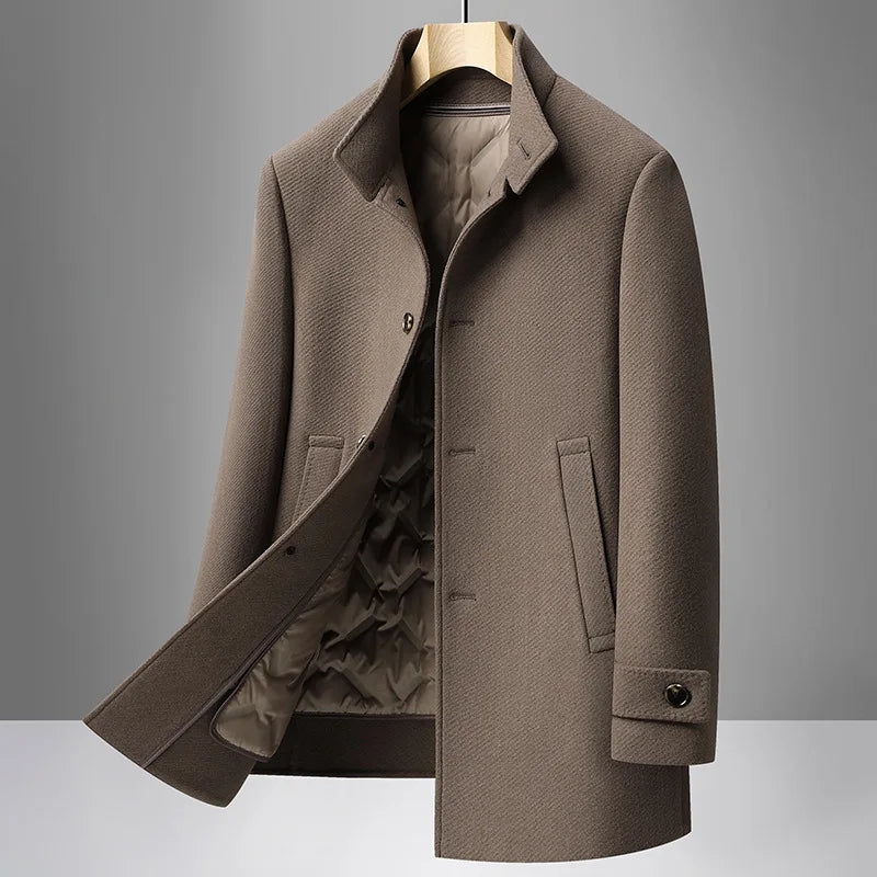 Men's Insulated Wool Dress Coat