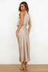 Women's Maxi Dress with Asymmetric Neckline