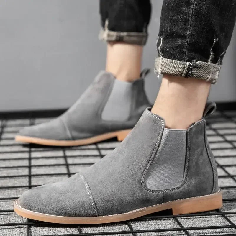 Men's Suede Boots – Slip On Ankle