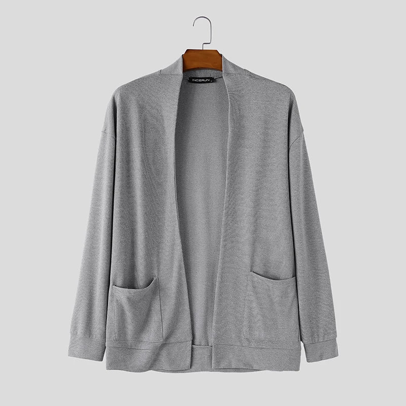 Men's Open Knit Cardigan Sweater