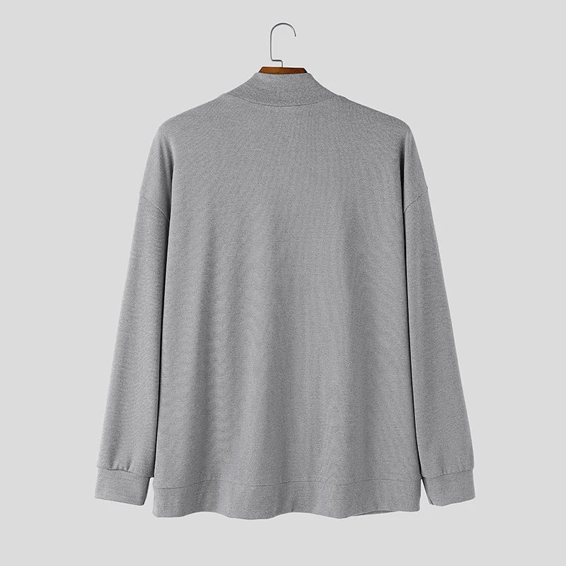 Men's Open Knit Cardigan Sweater