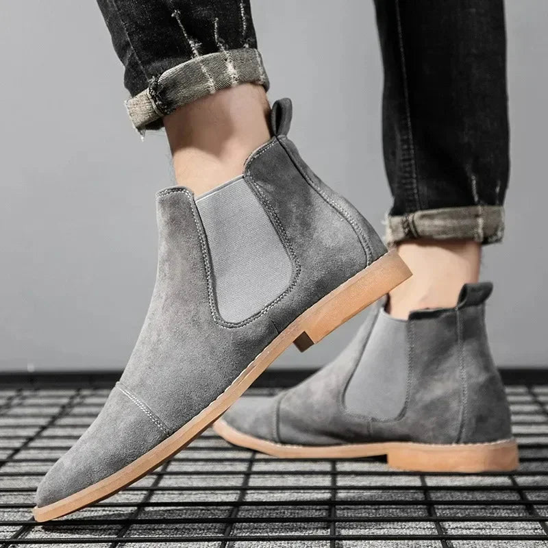 Men's Suede Boots – Slip On Ankle