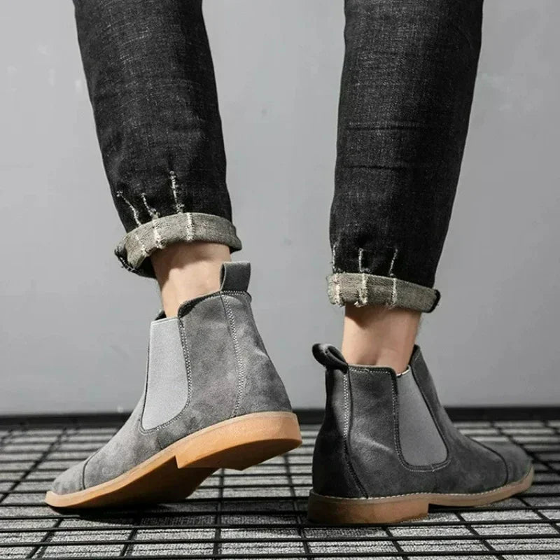 Men's Suede Boots – Slip On Ankle