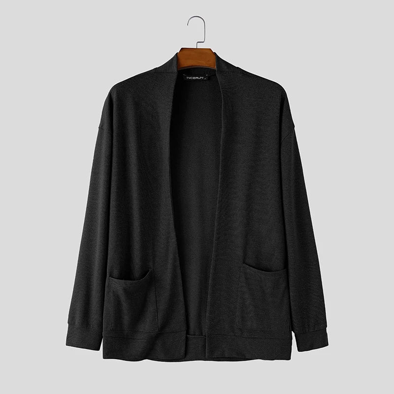 Men's Open Knit Cardigan Sweater