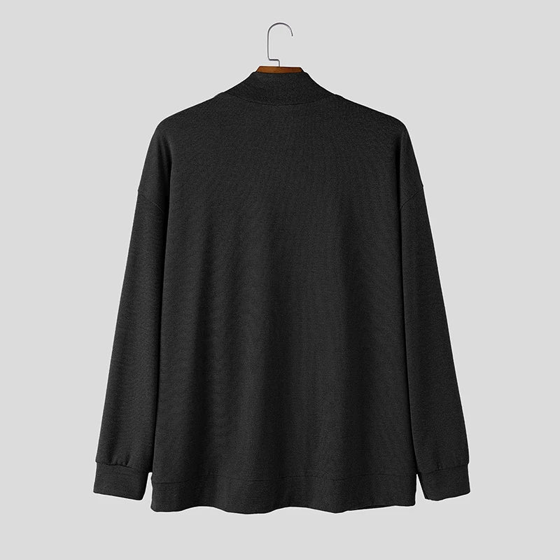 Men's Open Knit Cardigan Sweater