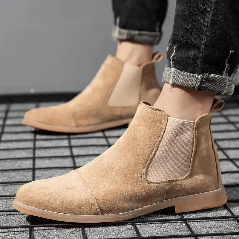 Men's Suede Boots – Slip On Ankle