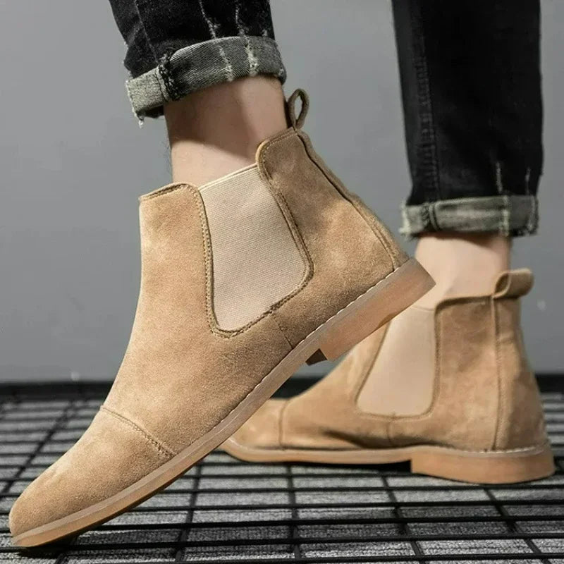 Men's Suede Boots – Slip On Ankle