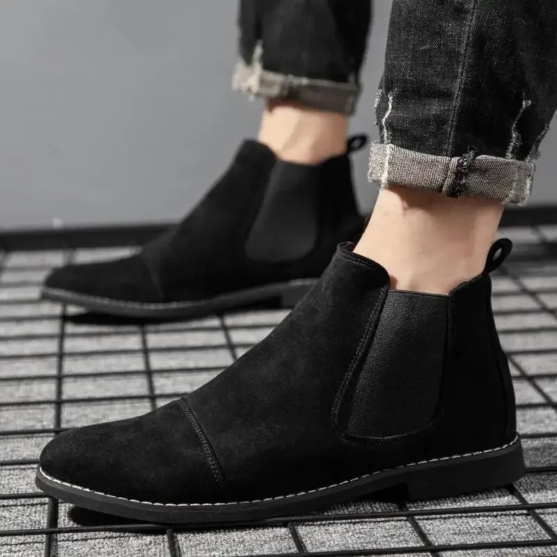 Men's Suede Boots – Slip On Ankle