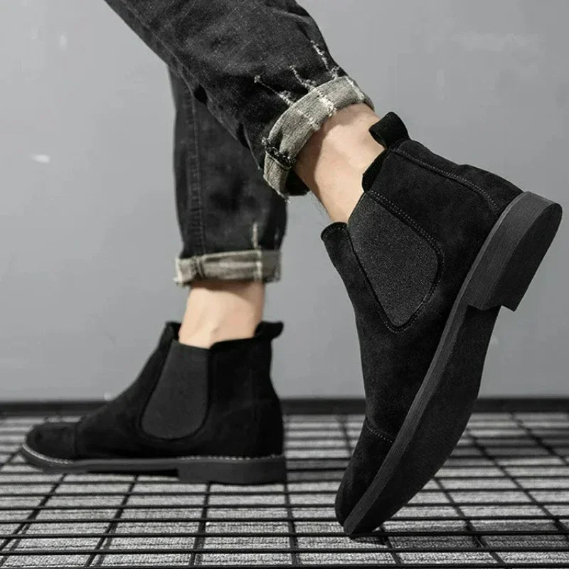Men's Suede Boots – Slip On Ankle