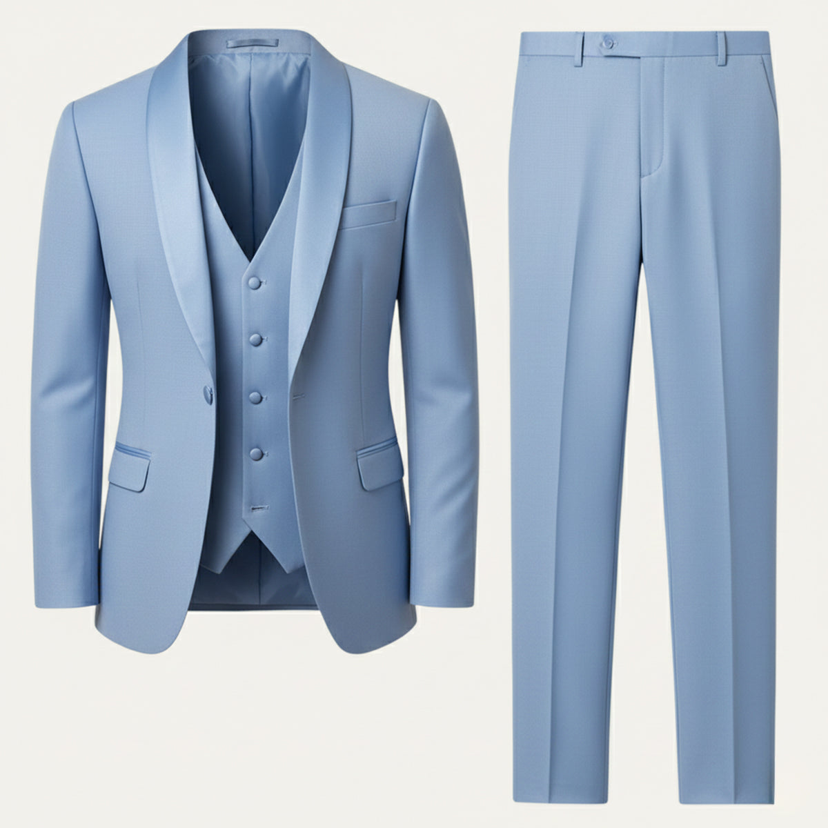Men’s 3 Piece Suit – Elegant Slim Fit Formal Tuxedo Set
