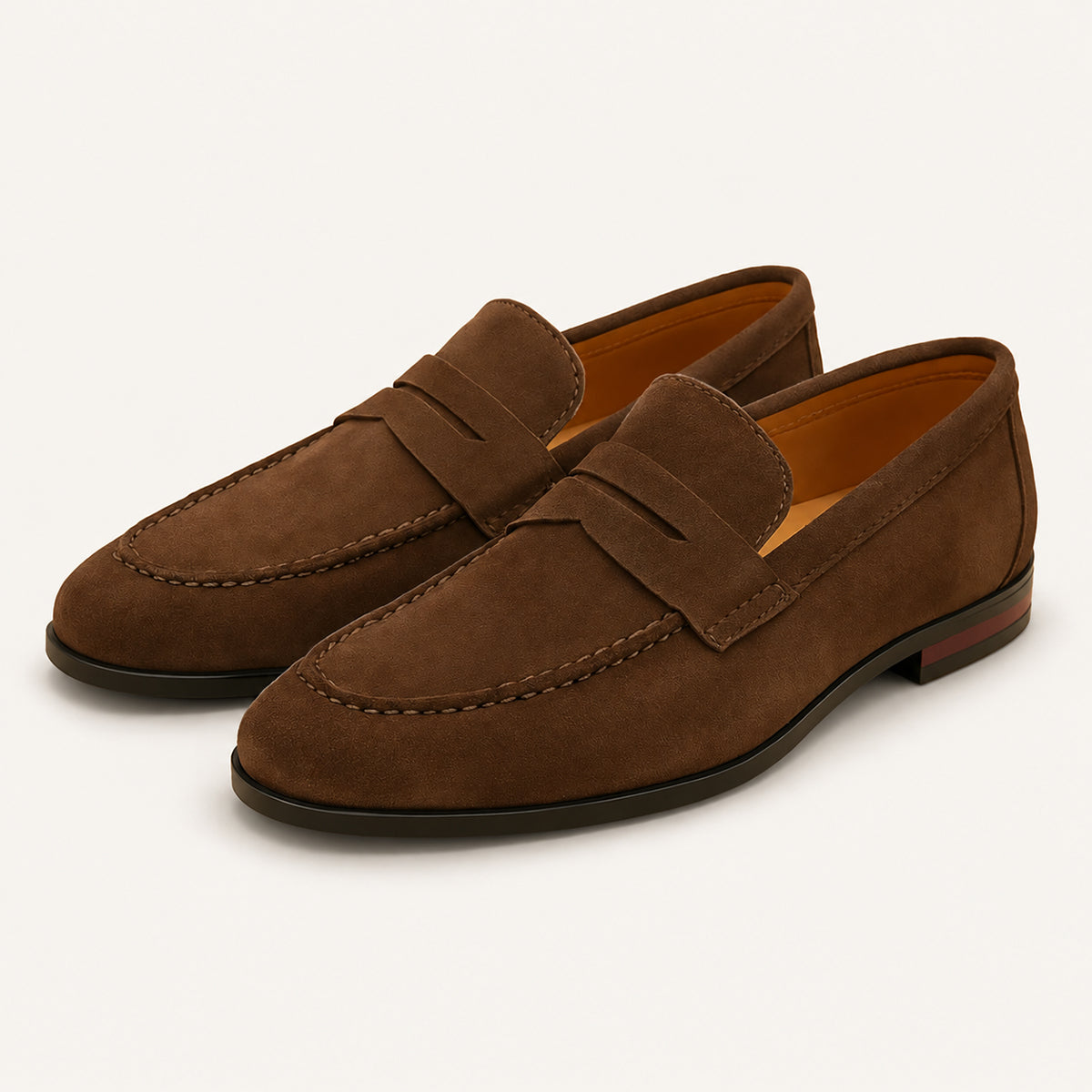 Men's Suede Penny Loafers
