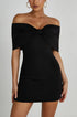 Women's Off Shoulder Mini Dress with Bow