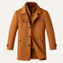 Men’s Smart Wool Blend Jacket with Zipper and Button Closure
