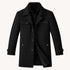 Men’s Smart Wool Blend Jacket with Zipper and Button Closure