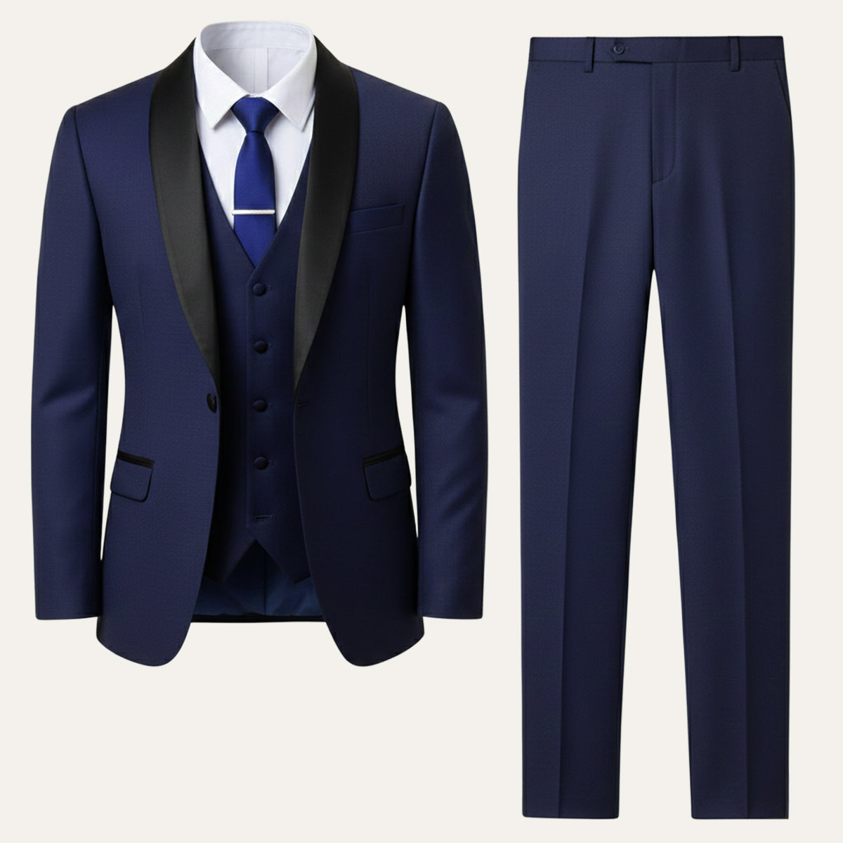 Men’s 3 Piece Suit – Elegant Slim Fit Formal Tuxedo Set